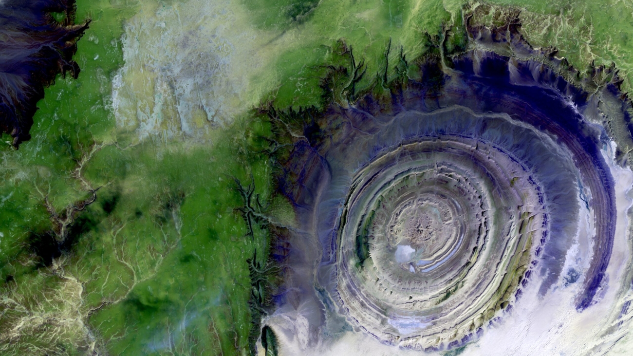 Abstract satellite photo of the world